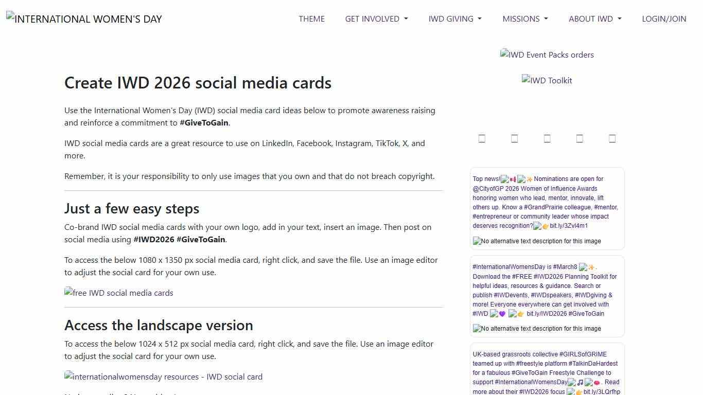 IWD: Create IWD 2026 social media cards